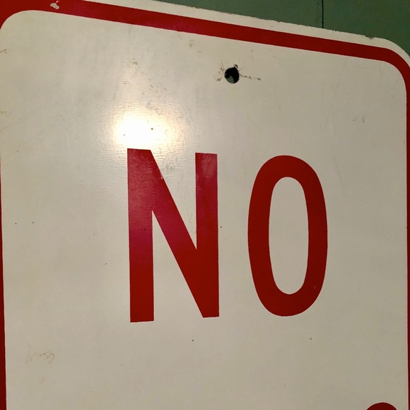 Vintage NO PARKING Thick Metal Street Road Traffic Sign 12 X 18" Man Cave DOT - Picture 2 of 5